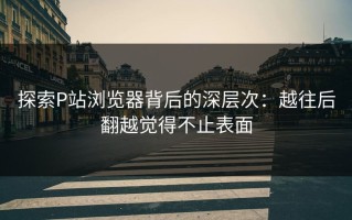探索P站浏览器背后的深层次：越往后翻越觉得不止表面