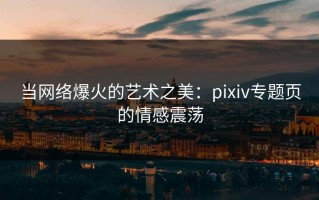 当网络爆火的艺术之美：pixiv专题页的情感震荡