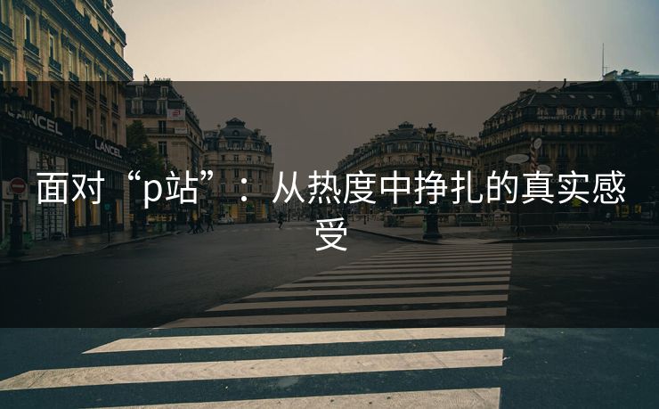 面对“p站”：从热度中挣扎的真实感受-第1张图片-p站网页版影视网 - p站内容页